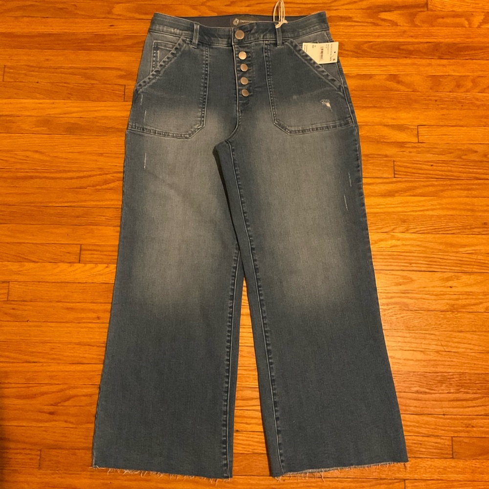 Democracy Wide-Leg High Rise Jeans in Medium Blue